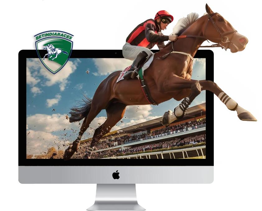 Bet India Races Popout Banner with Imac Retina